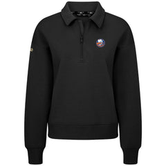 New York Islanders Levelwear Women's Canmore Quarter-Zip Pullover - Black - NHL