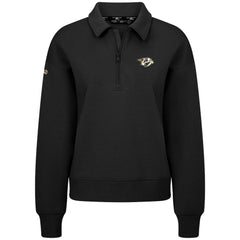 Nashville Predators Levelwear Women's Canmore Quarter-Zip Pullover - Black - NHL