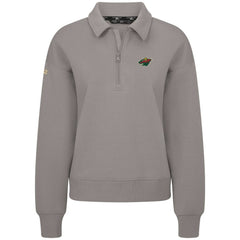 Minnesota Wild Levelwear Women's Canmore Quarter-Zip Pullover - Gray - NHL