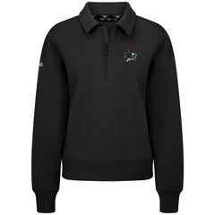 San Jose Sharks Levelwear Women's Canmore Quarter-Zip Pullover - Black - NHL