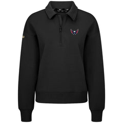 Washington Capitals Levelwear Women's Canmore Quarter-Zip Pullover - Black - NHL