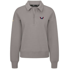 Washington Capitals Levelwear Women's Canmore Quarter-Zip Pullover - Gray - NHL