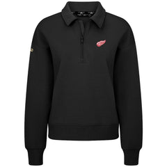Detroit Red Wings Levelwear Women's Canmore Quarter-Zip Pullover - Black - NHL