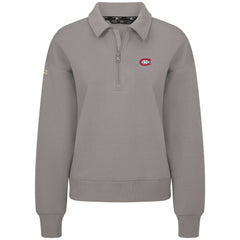 Montreal Canadiens Levelwear Women's Canmore Quarter-Zip Pullover - Gray - NHL