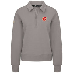 Calgary Flames Levelwear Women's Canmore Quarter-Zip Pullover - Gray - NHL