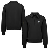 Toronto Maple Leafs Levelwear Women's Canmore Quarter-Zip Pullover - Black - NHL