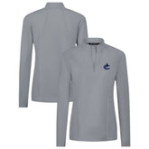 Vancouver Canucks Levelwear Women's Upright Quarter-Zip Pullover - Gray - NHL