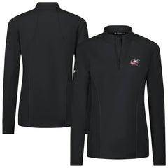 Columbus Blue Jackets Levelwear Women's Upright Quarter-Zip Pullover - Black - NHL