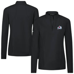 Colorado Avalanche Levelwear Women's Upright Quarter-Zip Pullover - Black - NHL