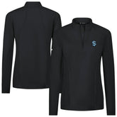 Seattle Kraken Levelwear Women's Upright Quarter-Zip Pullover - Black - NHL