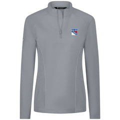 New York Rangers Levelwear Women's Upright Quarter-Zip Pullover - Gray - NHL
