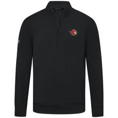 Ottawa Senators Levelwear Upright Tri-Blend Quarter-Zip Pullover - Black - NHL