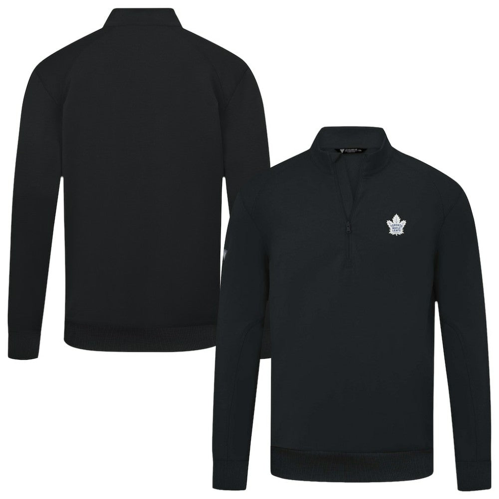 Toronto Maple Leafs Levelwear Upright Tri-Blend Quarter-Zip Pullover - Black - NHL
