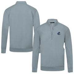 Vancouver Canucks Levelwear Upright Tri-Blend Quarter-Zip Pullover - Gray - NHL