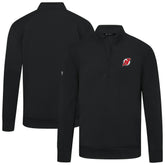 New Jersey Devils Levelwear Upright Tri-Blend Quarter-Zip Pullover - Black - NHL