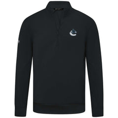 Vancouver Canucks Levelwear Upright Tri-Blend Quarter-Zip Pullover - Black - NHL