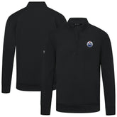 Edmonton Oilers Levelwear Upright Tri-Blend Quarter-Zip Pullover - Black - NHL