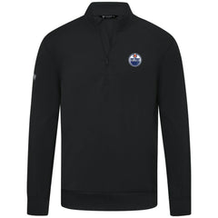 Edmonton Oilers Levelwear Upright Tri-Blend Quarter-Zip Pullover - Black - NHL