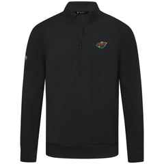 Minnesota Wild Levelwear Upright Tri-Blend Quarter-Zip Pullover - Black - NHL