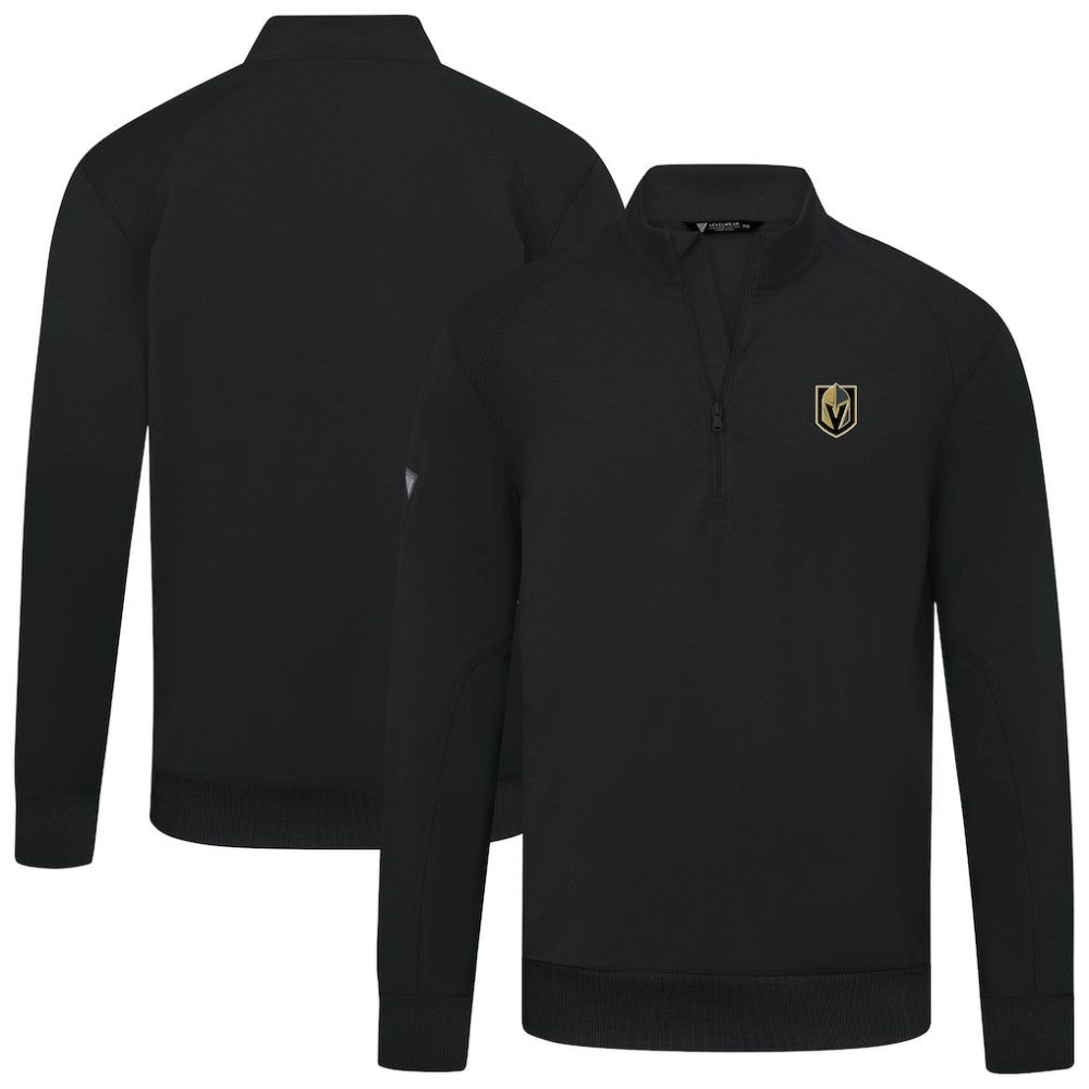 Vegas Golden Knights Levelwear Upright Tri-Blend Quarter-Zip Pullover - Black - NHL