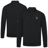 Seattle Kraken Levelwear Upright Tri-Blend Quarter-Zip Pullover - Black - NHL
