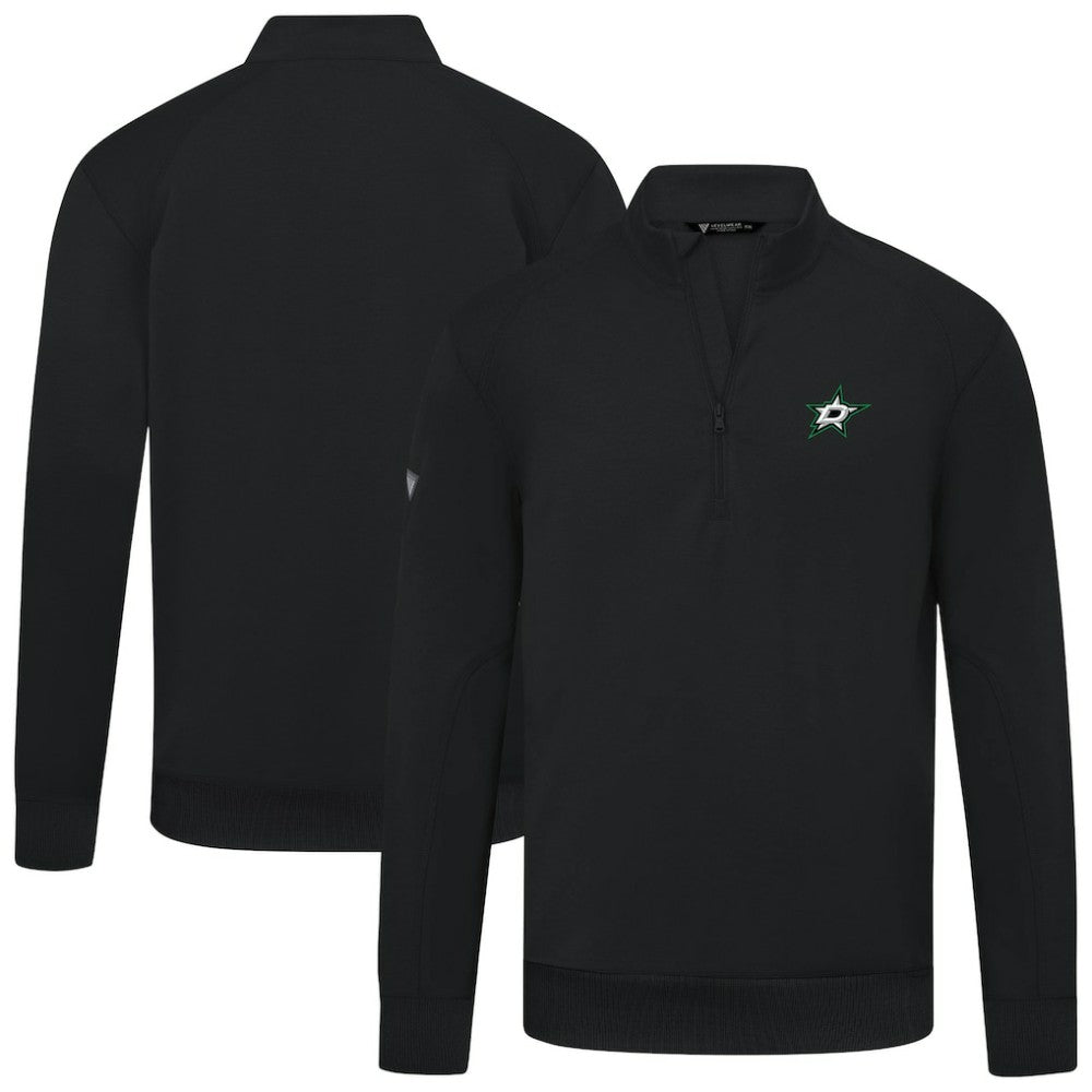 Dallas Stars Levelwear Upright Tri-Blend Quarter-Zip Pullover - Black - NHL