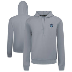 Seattle Kraken Levelwear Technic Quarter-Zip Pullover Hoodie - Gray - NHL