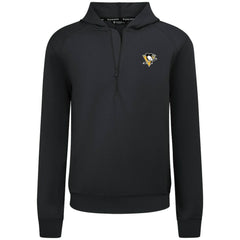 Pittsburgh Penguins Levelwear Technic Quarter-Zip Pullover Hoodie - Black - NHL