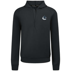 Vancouver Canucks Levelwear Technic Quarter-Zip Pullover Hoodie - Black - NHL