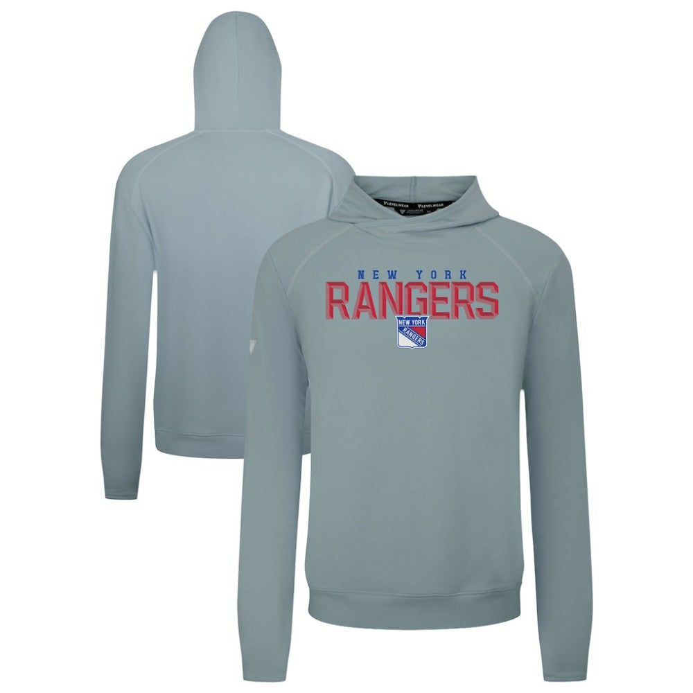 New York Rangers Levelwear Mandate Carve Tri-Blend Pullover Hoodie - Gray - NHL