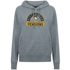 Pittsburgh Penguins Levelwear Women's Adorn Banner Arch Pullover Hoodie - Gray - NHL