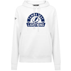 Tampa Bay Lightning Levelwear Women's Adorn Banner Arch Pullover Hoodie - White - NHL