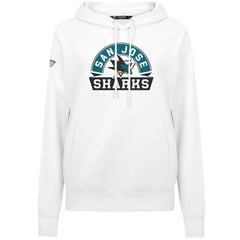 San Jose Sharks Levelwear Women's Adorn Banner Arch Pullover Hoodie - White - NHL