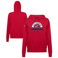Columbus Blue Jackets Levelwear Women's Adorn Banner Arch Pullover Hoodie - Red - NHL