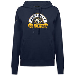 Nashville Predators Levelwear Women's Adorn Banner Arch Pullover Hoodie - Navy - NHL