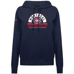 Montreal Canadiens Levelwear Women's Adorn Banner Arch Pullover Hoodie - Navy - NHL