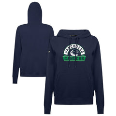 Vancouver Canucks Levelwear Women's Adorn Banner Arch Pullover Hoodie - Navy - NHL