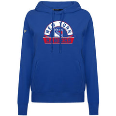 New York Rangers Levelwear Women's Adorn Banner Arch Pullover Hoodie - Royal - NHL