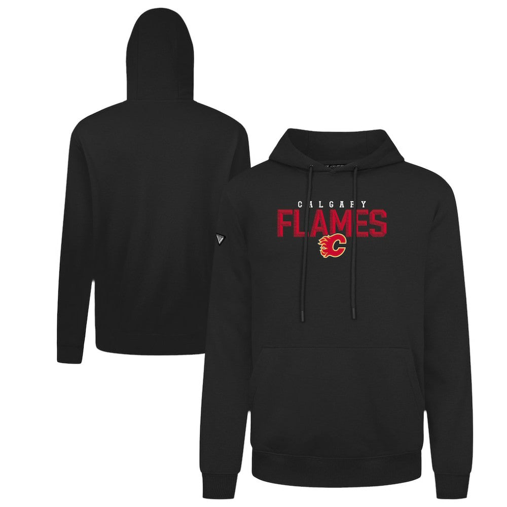 Calgary Flames Levelwear Podium Carve Pullover Hoodie - Black - NHL
