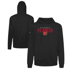 Calgary Flames Levelwear Podium Carve Pullover Hoodie - Black - NHL
