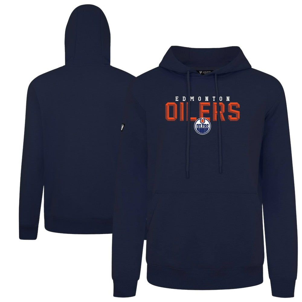 Edmonton Oilers Levelwear Podium Carve Pullover Hoodie - Navy - NHL