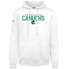 Vancouver Canucks Levelwear Podium Carve Pullover Hoodie - White - NHL