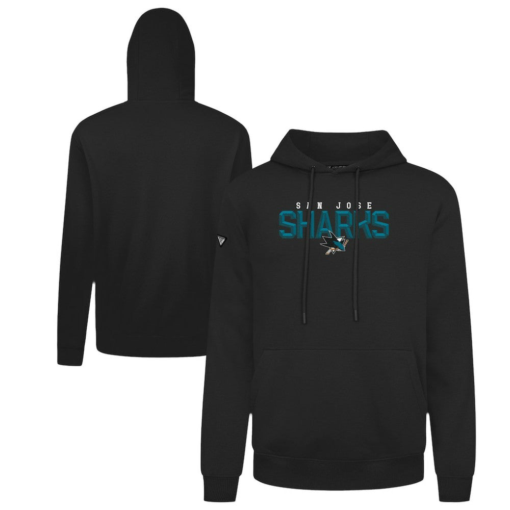 San Jose Sharks Levelwear Podium Carve Pullover Hoodie - Black - NHL
