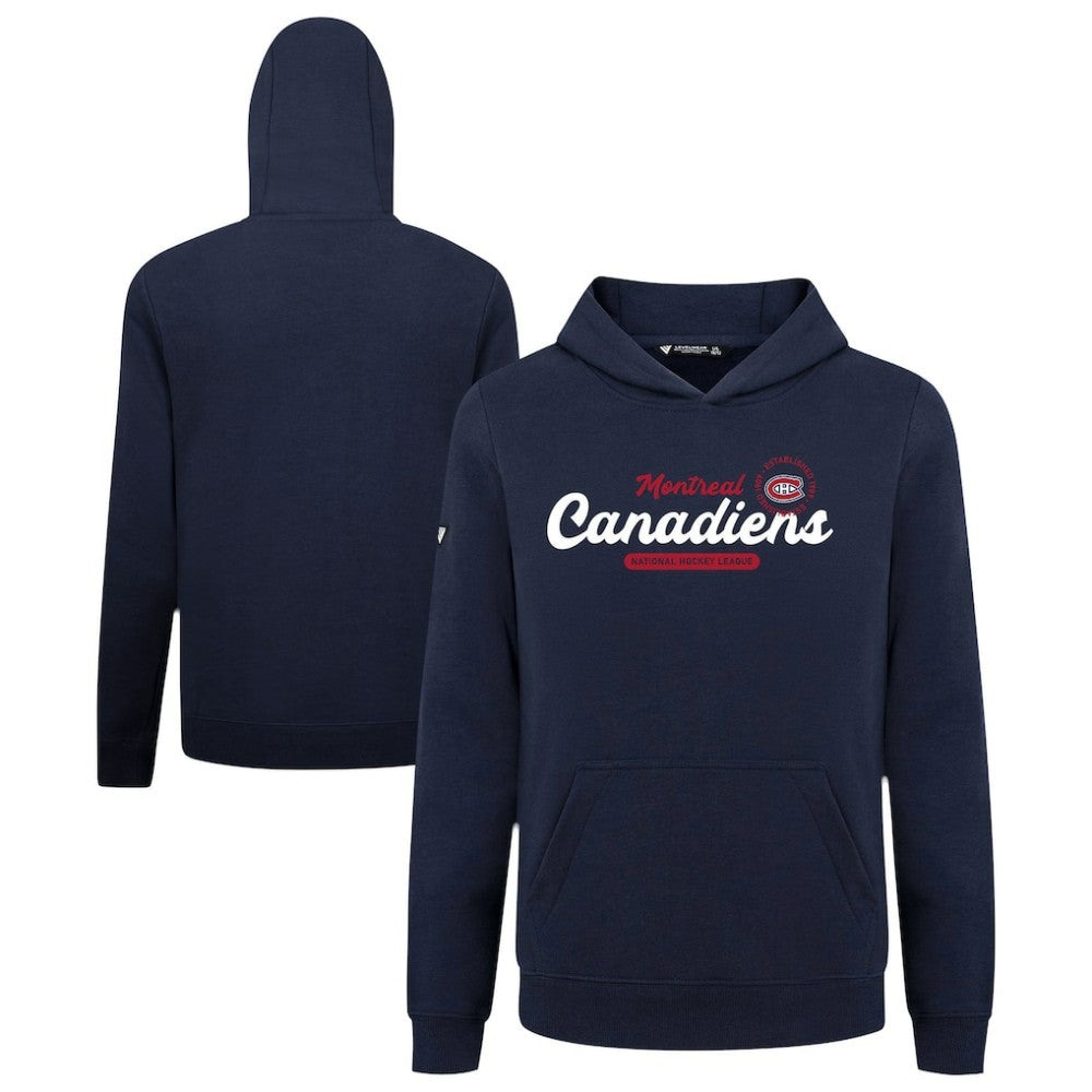Montreal Canadiens Levelwear Youth Podium Monument Pullover Hoodie - Navy - NHL