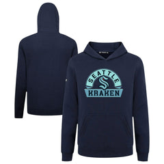 Seattle Kraken Levelwear Youth Podium Banner Arch Pullover Hoodie - Navy - NHL