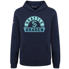 Seattle Kraken Levelwear Youth Podium Banner Arch Pullover Hoodie - Navy - NHL