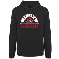 Ottawa Senators Levelwear Youth Podium Banner Arch Pullover Hoodie - Black - NHL