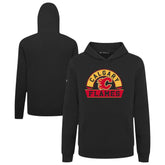 Calgary Flames Levelwear Youth Podium Banner Arch Pullover Hoodie - Black - NHL