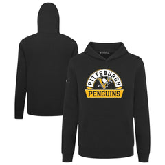 Pittsburgh Penguins Levelwear Youth Podium Banner Arch Pullover Hoodie - Black - NHL