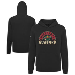 Minnesota Wild Levelwear Youth Podium Banner Arch Pullover Hoodie - Black - NHL